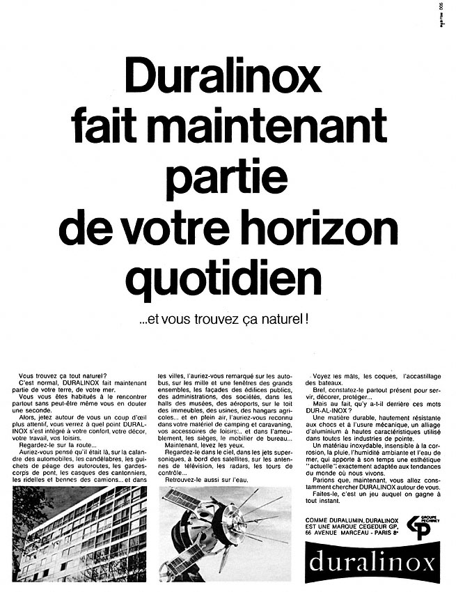 Publicité Duralinox 1968