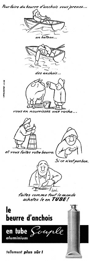 Publicité Tube souple 1957