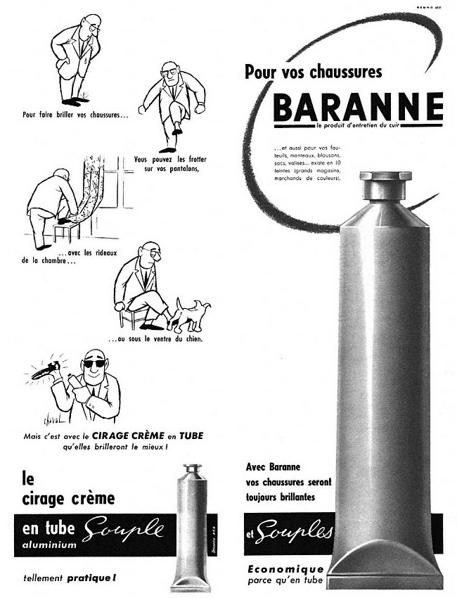 Publicité Tube souple 1957