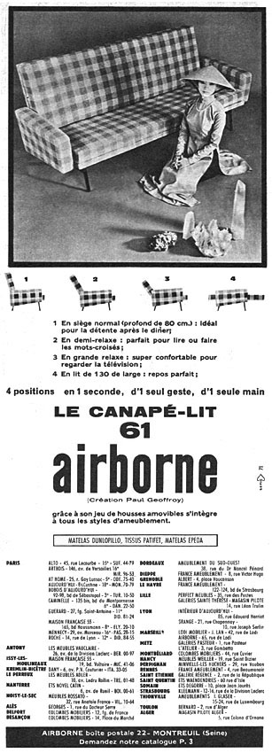 Publicité Airborne 1961