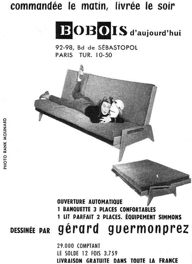 Publicité Bobois 1958