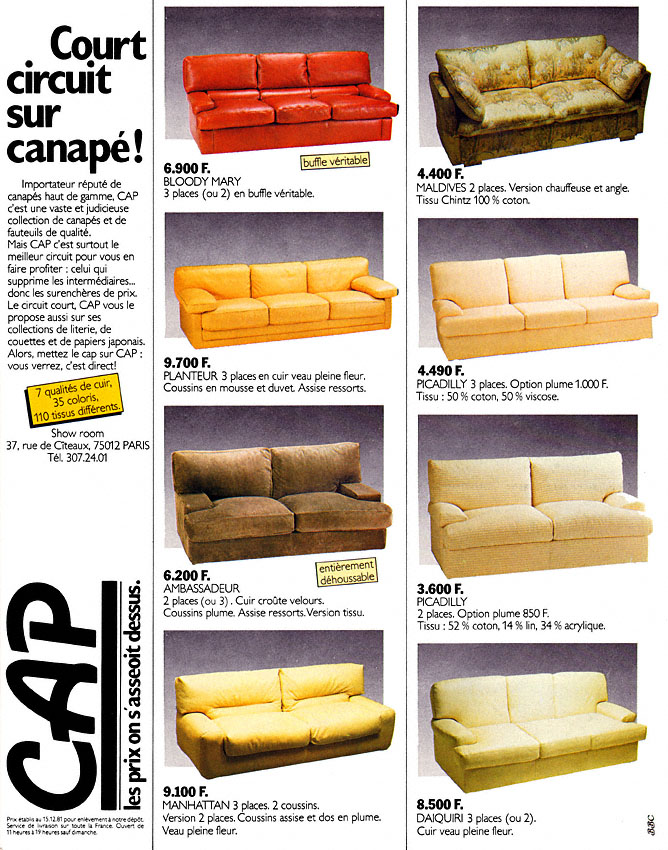 Publicité Cap 1982