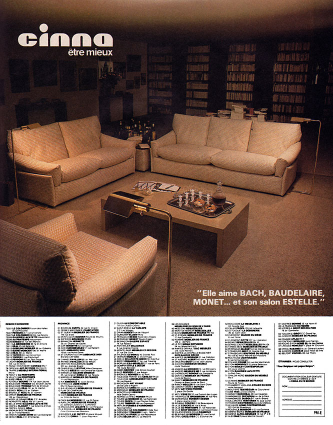 Publicité Cinna 1980
