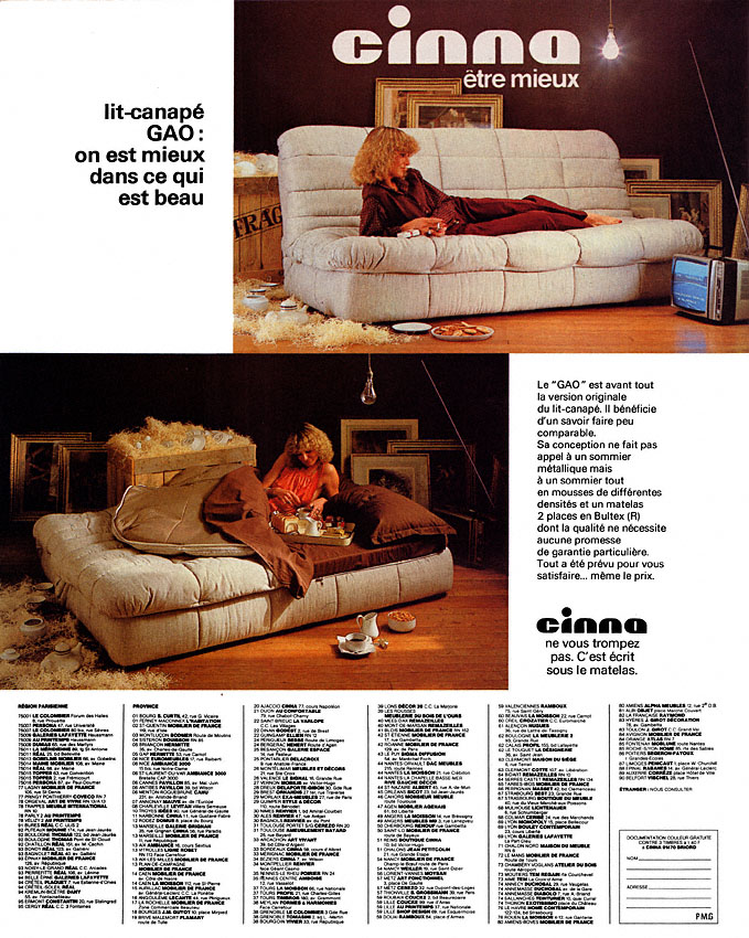 Publicité Cinna 1981
