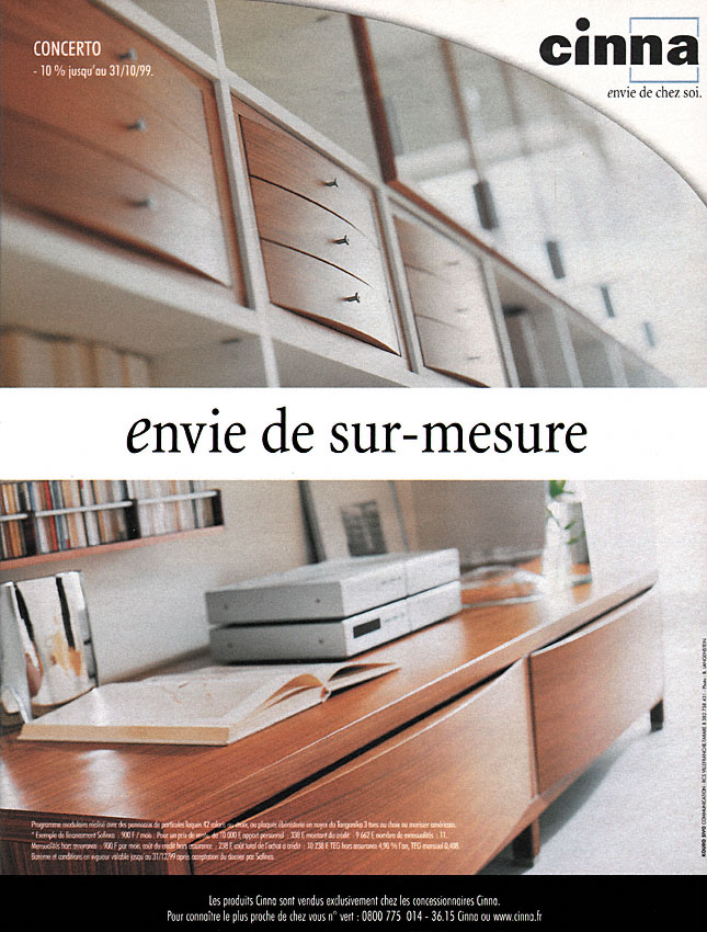 Publicité Cinna 1999