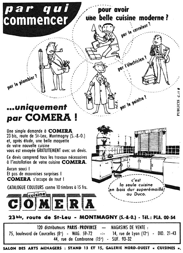 Publicité Comera 1956