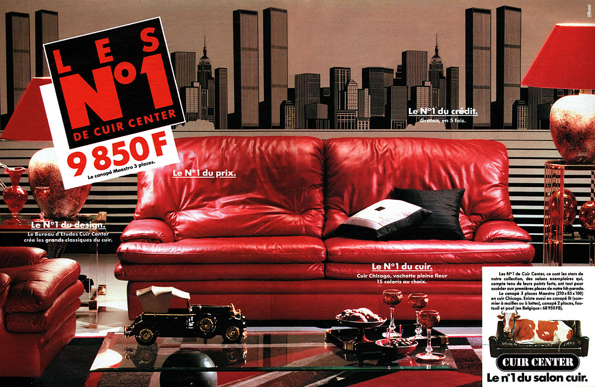 Publicité Cuir Center 1988