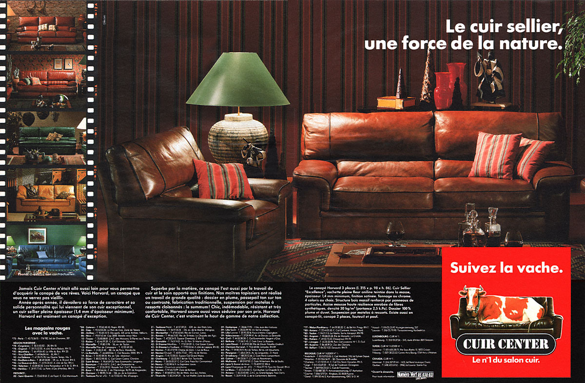Publicité Cuir Center 1991