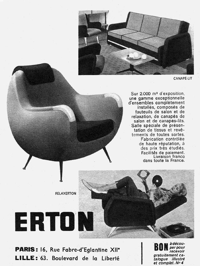 Publicité Erton 1958