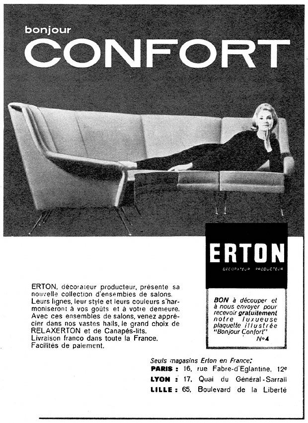 Publicité Erton 1960