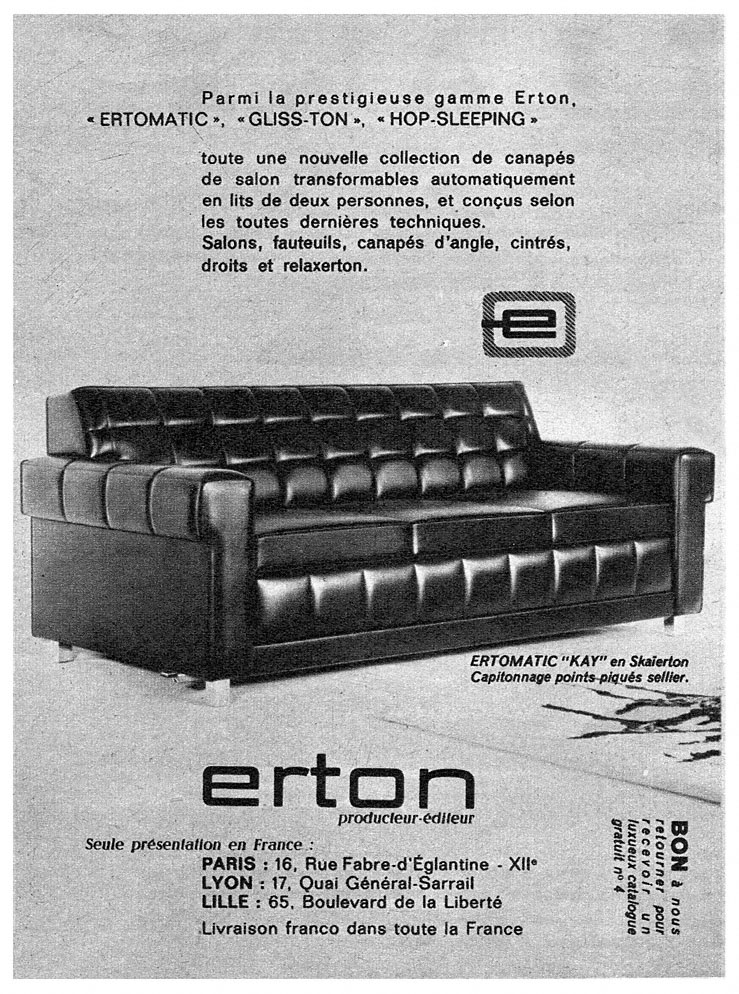 Publicité Erton 1962