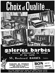 Marque Galeries Barbs 1952