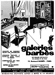 Marque Galeries Barbs 1953