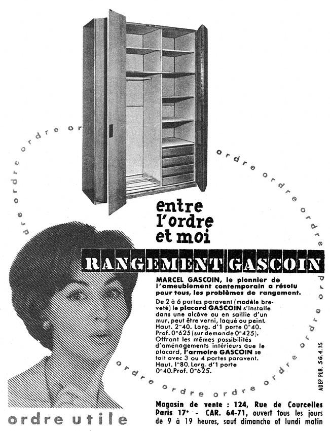 Publicité Gascoin 1958