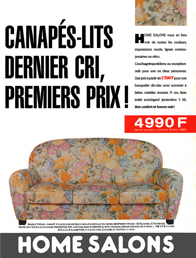 Publicité Home Salons 1988