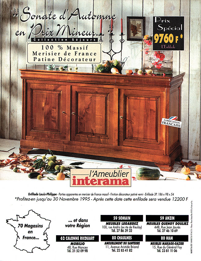 Publicité Interama 1995