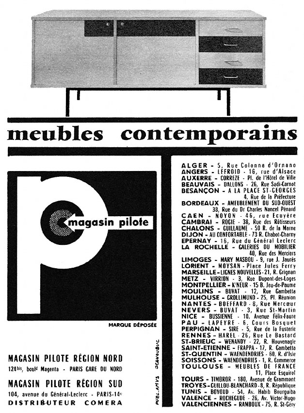 Publicité Magasin Pilote 1957