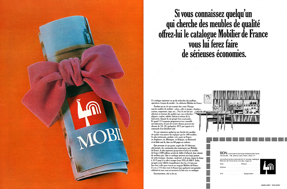 Publicité Mobilier de France 1968