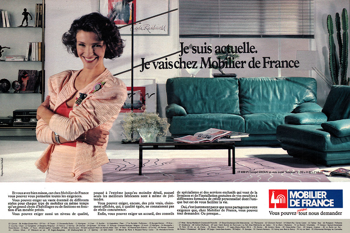 Publicité Mobilier de France 1988