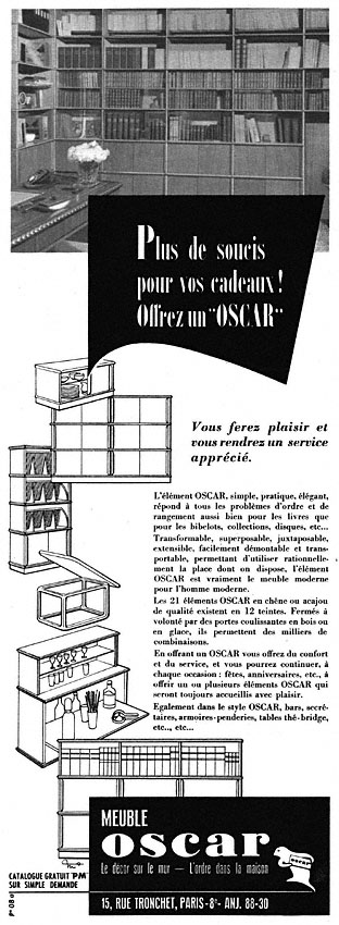 Publicité Oscar 1953