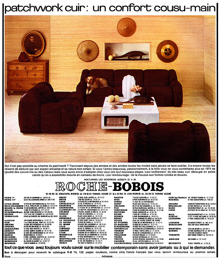 Publicité Roche & Bobois 1974