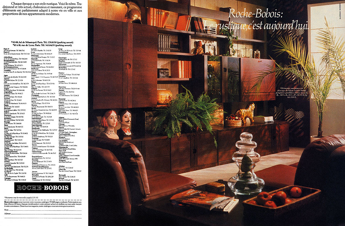 Publicité Roche & Bobois 1979
