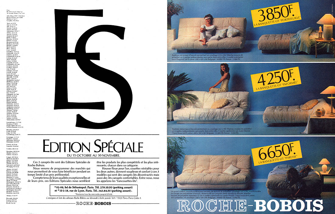 Publicité Roche & Bobois 1981