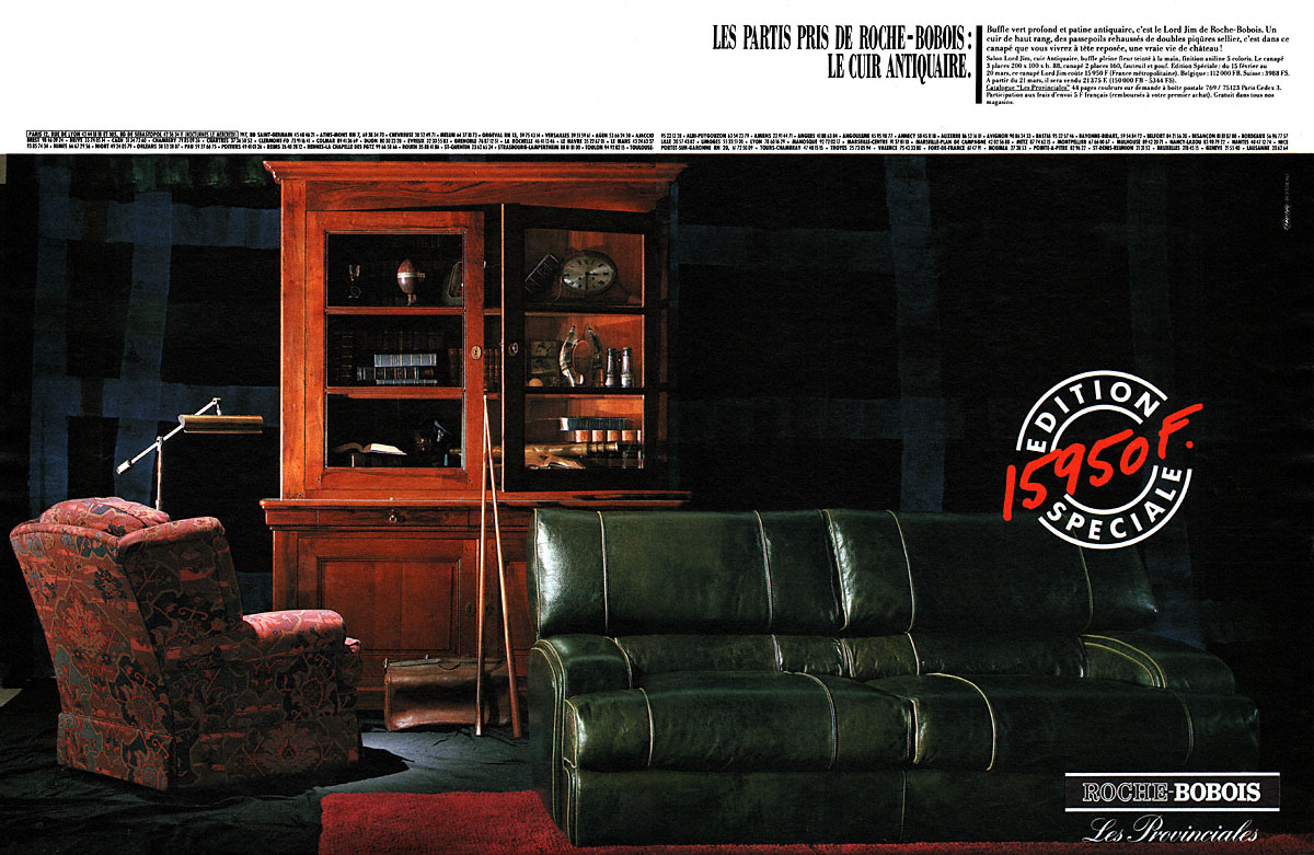Publicité Roche & Bobois 1988