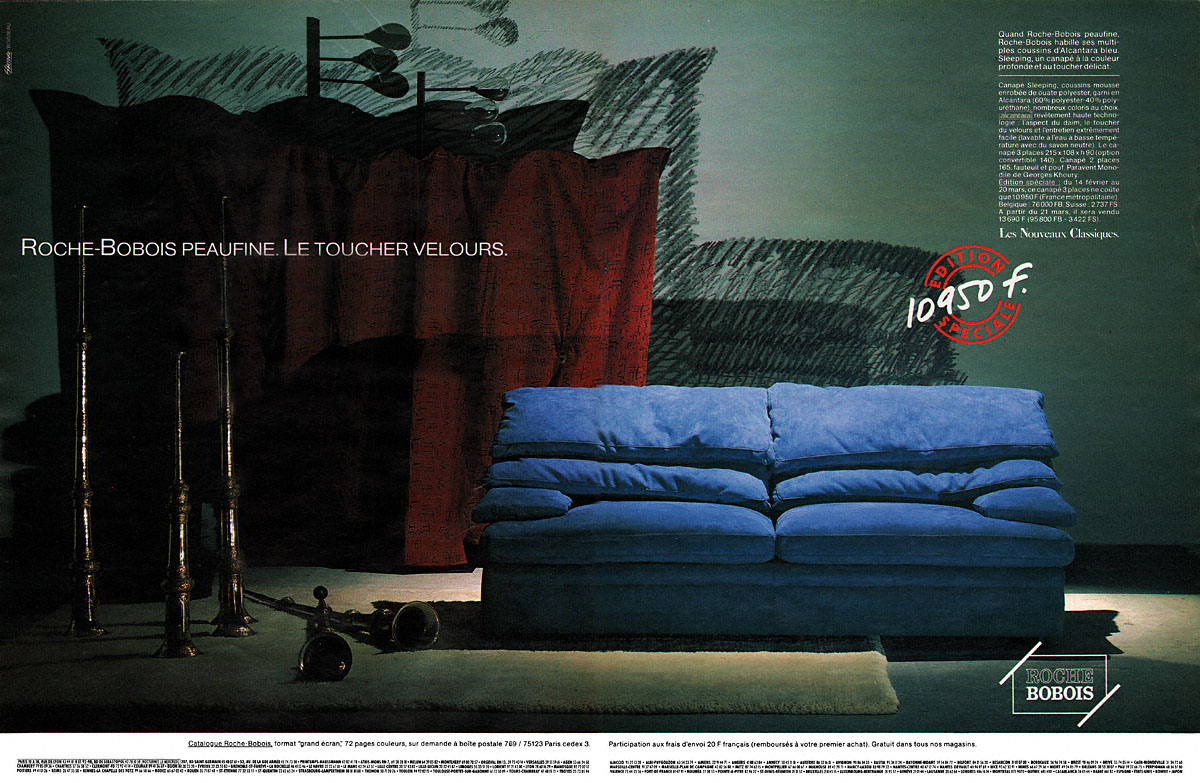 Publicité Roche & Bobois 1989