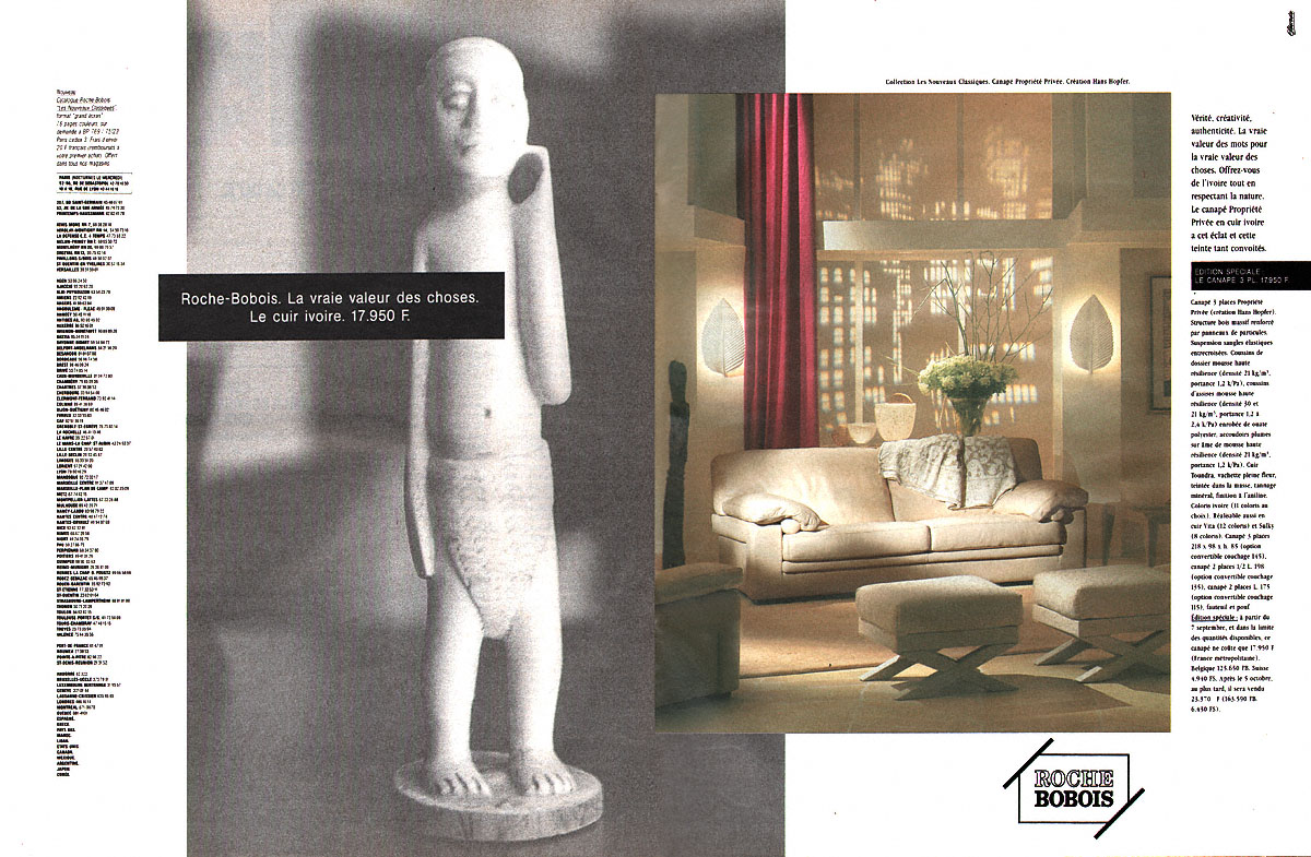 Publicité Roche & Bobois 1992