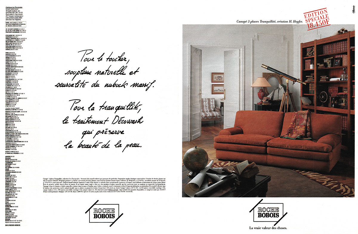 Publicité Roche & Bobois 1994