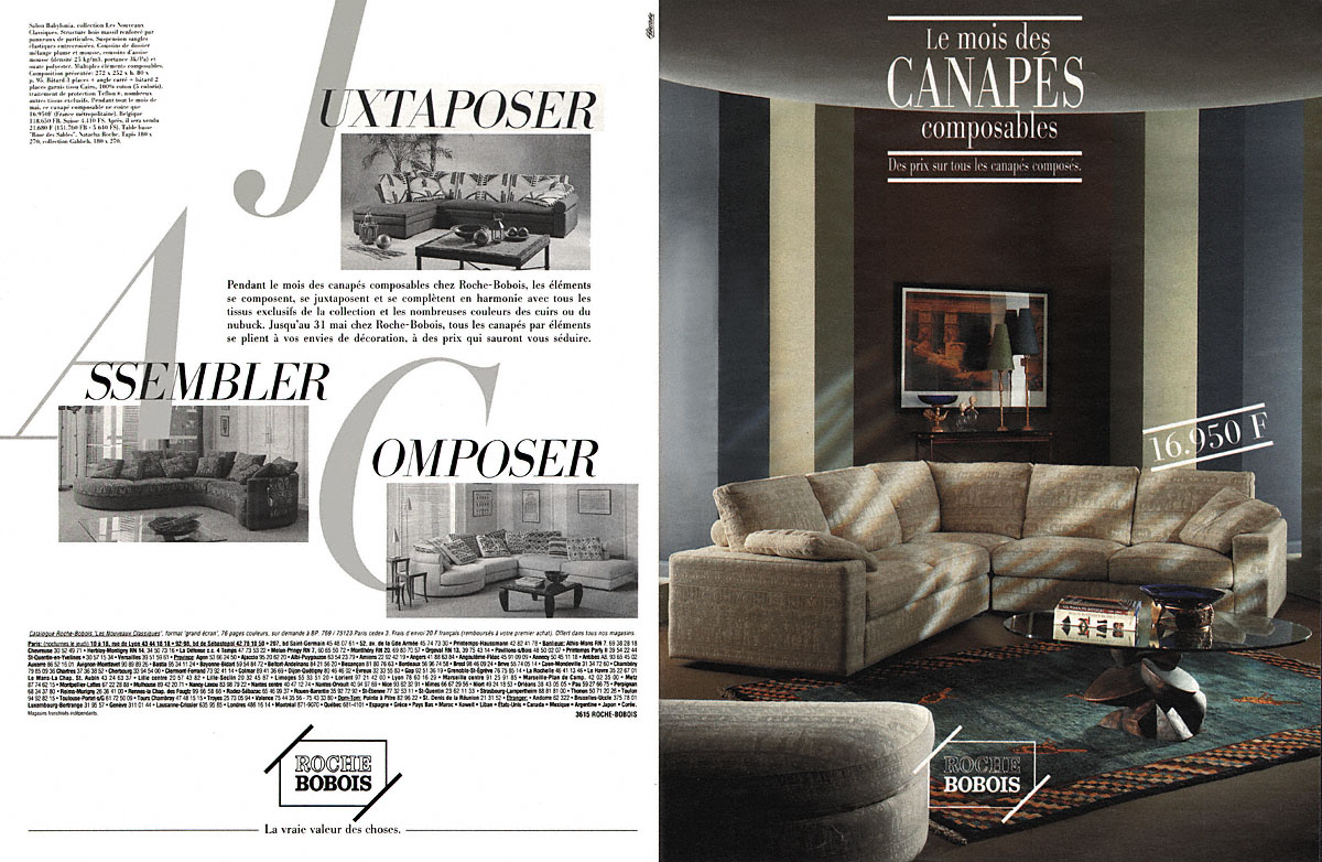 Publicité Roche & Bobois 1994