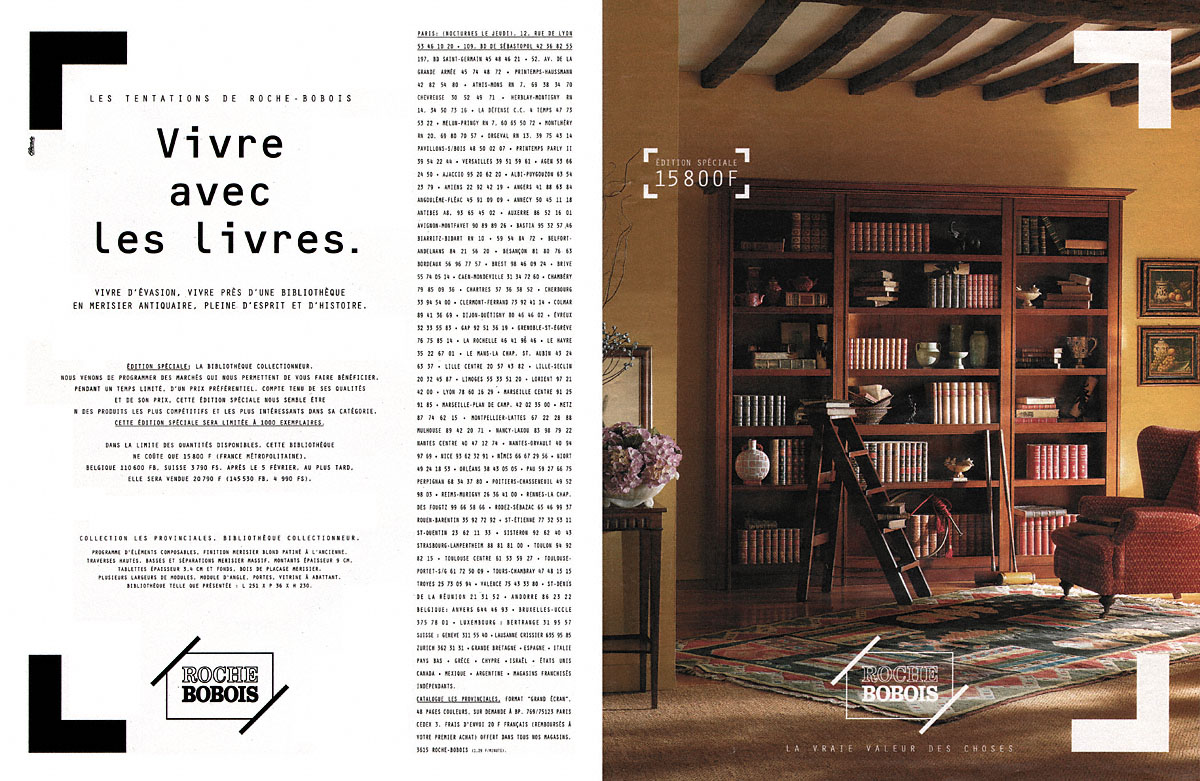 Publicité Roche & Bobois 1996