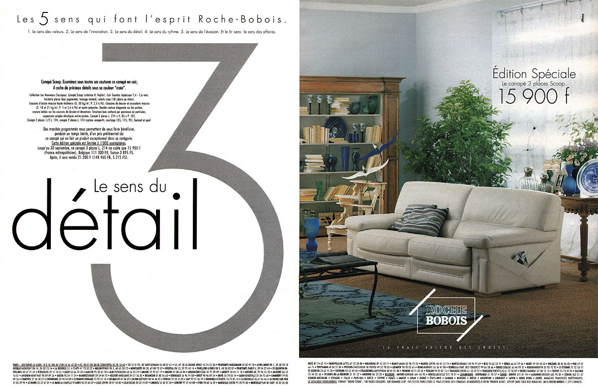 Publicité Roche & Bobois 1996