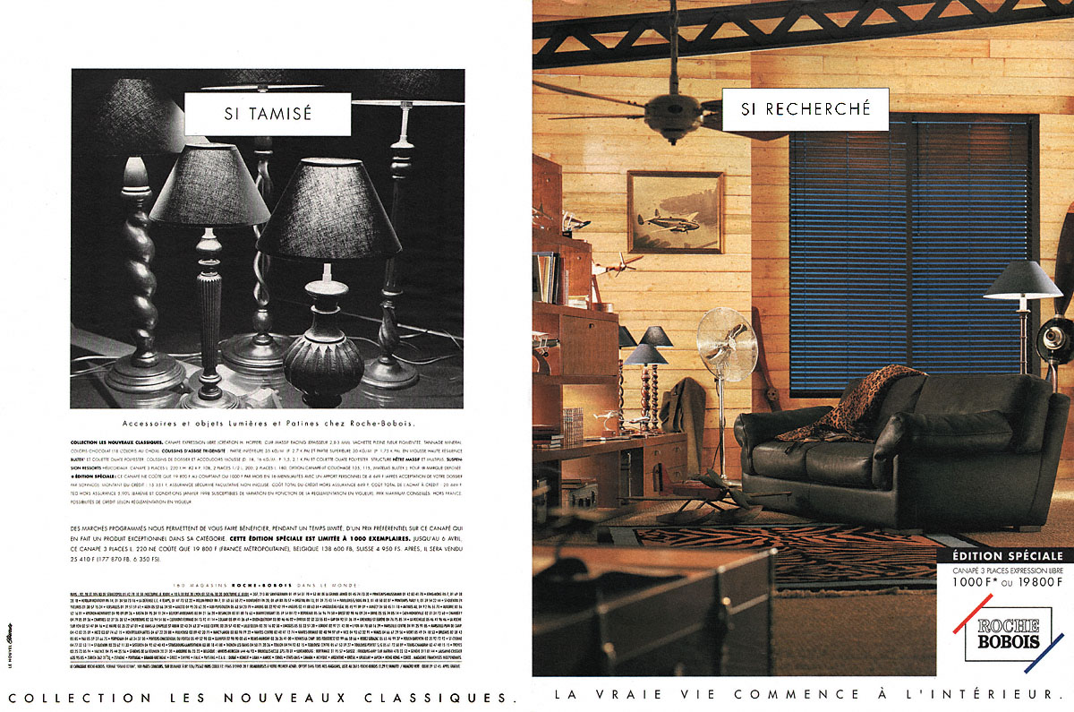 Publicité Roche & Bobois 1998