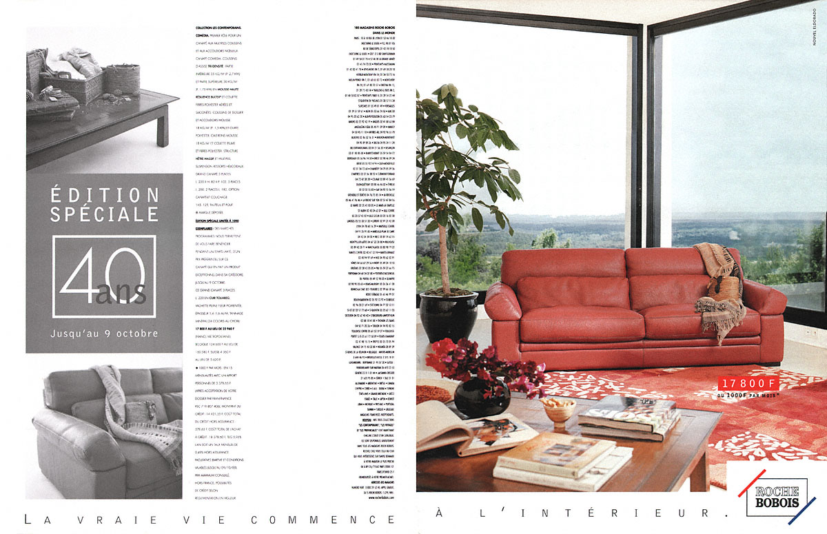 Publicité Roche & Bobois 2000