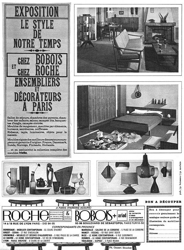 Publicité Roche & Bobois 1964