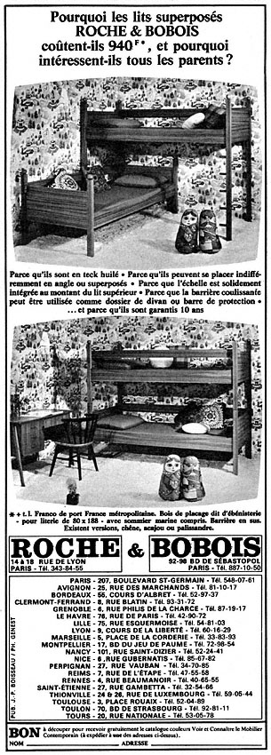 Publicité Roche & Bobois 1967