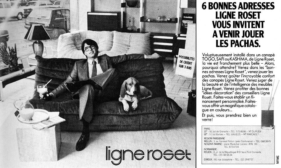 Publicité Roset 1980