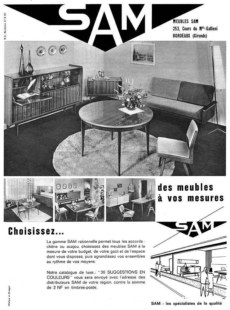 Publicité Sam 1962