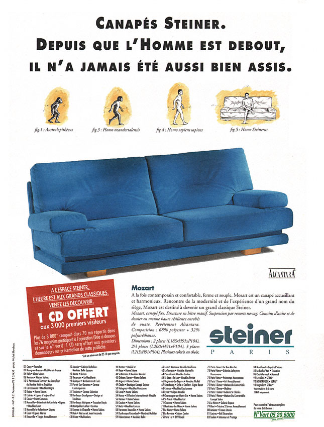 Publicité Steiner 1995