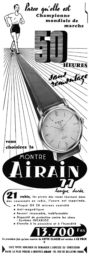 Publicité Airain 1957