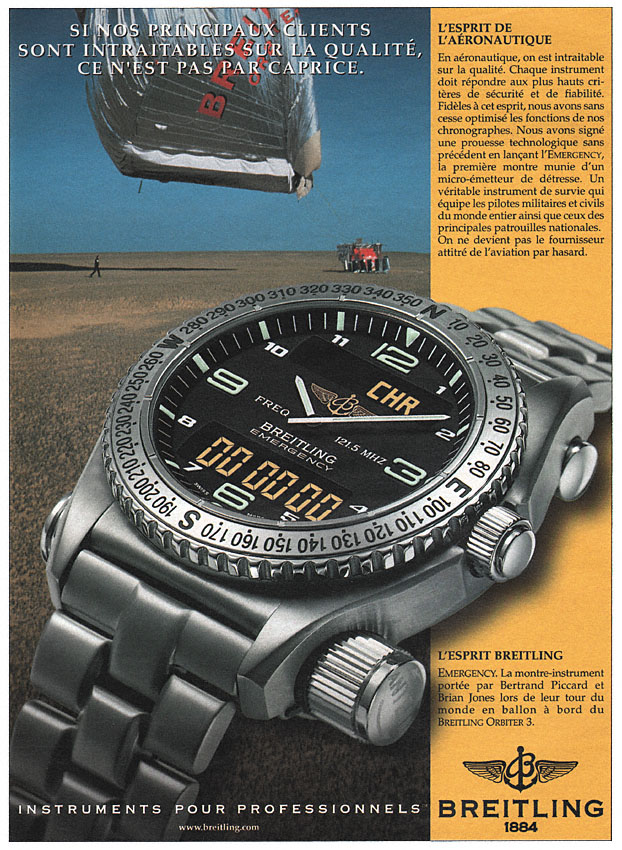 Publicité Breitling 1999