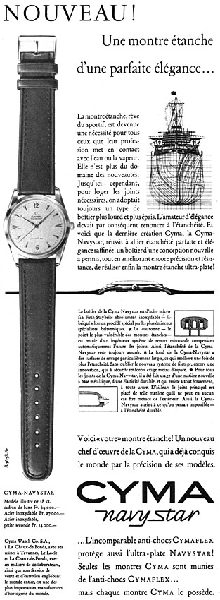 Publicité Cyma 1956