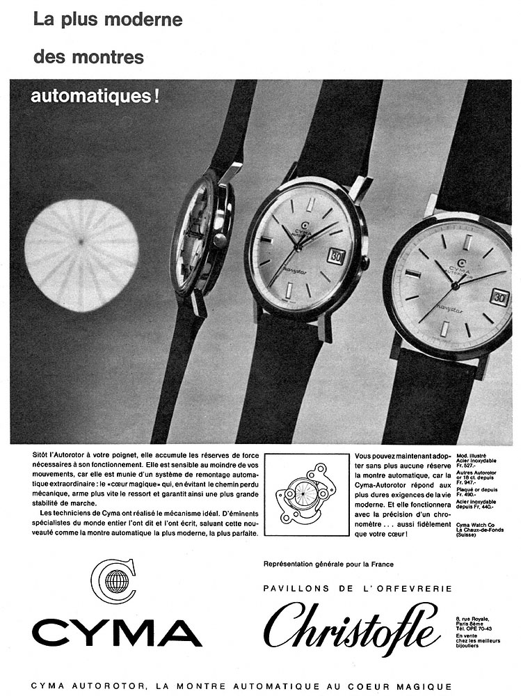 Publicité Cyma 1964
