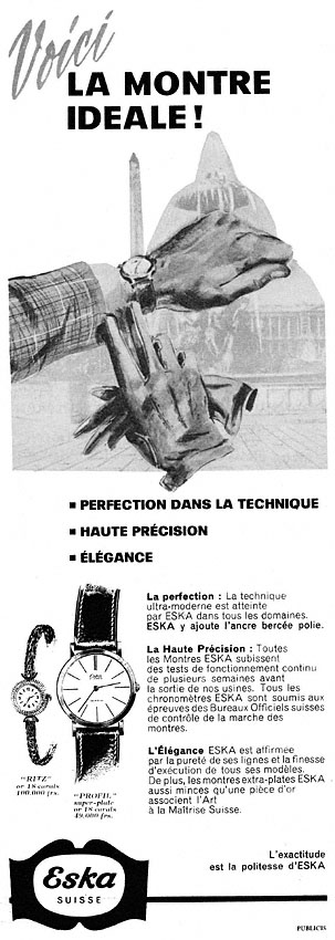 Publicité Eska 1956