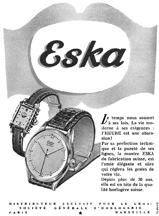 Publicité Eska 1950