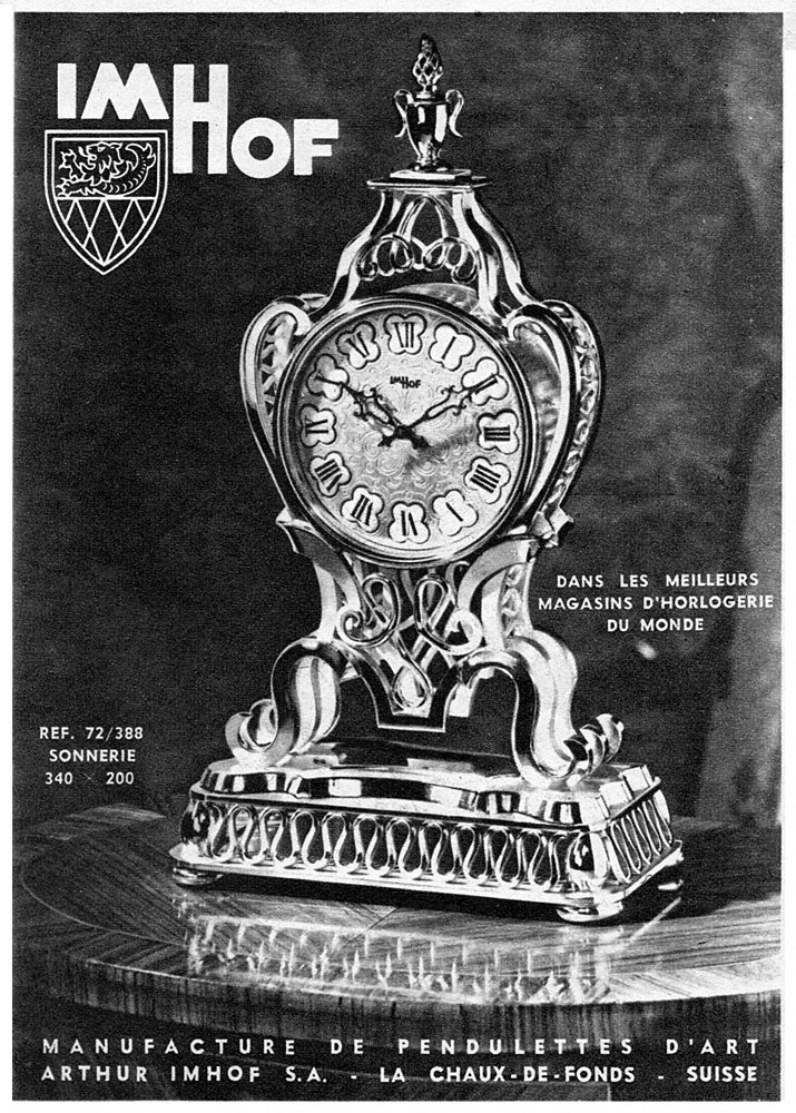 Publicité Imhof 1959