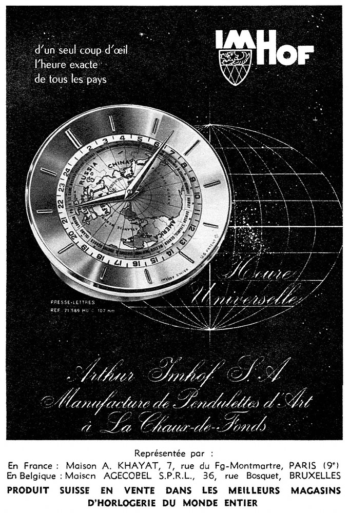 Publicité Imhof 1960