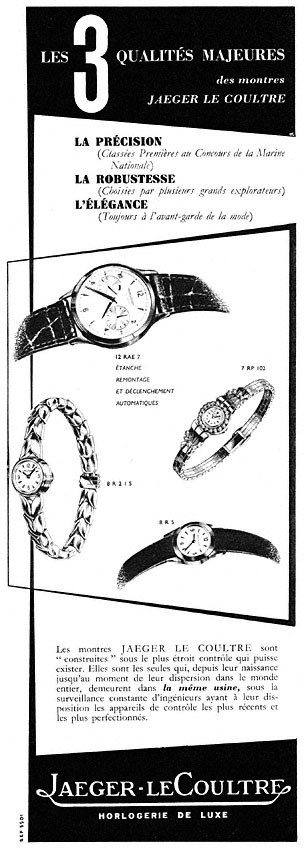 Publicité Jaeger 1955